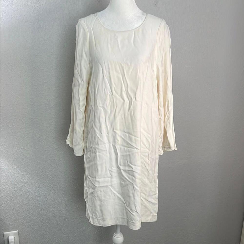 Helmut Lang Ivory Shift Dress Size Small *flawed/fair condition